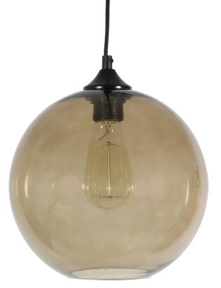 Candellux EDISON 31-28259 lampa wisząca szklany klosz brązowy 1X60W E27 25cm