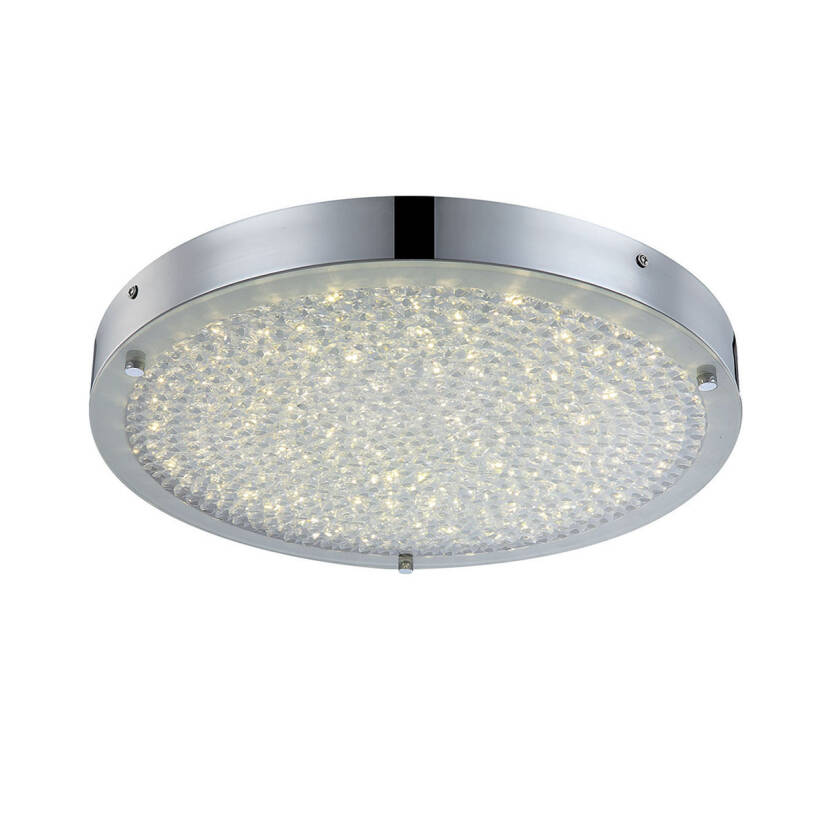 Italux plafon lampa sufitowa Adam Round C47119Y-17W chrom kryształki LED 17W 30cm