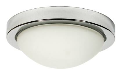 Candellux RODA 11-96916 plafon lampa sufitowa chrom szklany klosz 1X60W E27 28cm IP44