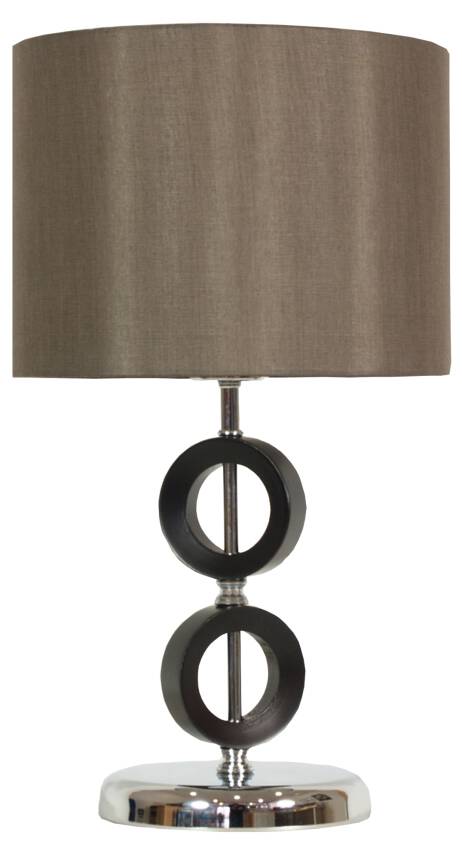 Candellux ANELLO 41-01160 lampa stołowa abażur z tkaniny brązowa 1X60W E27 25 cm