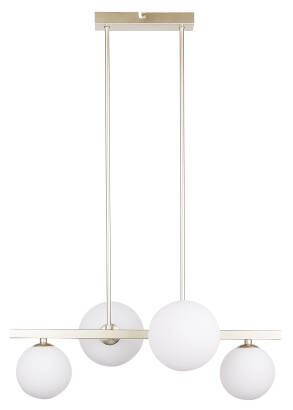 Candellux KAMA 34-73426 lampa wisząca mosiądz szklany klosz 4X28W G9 59 cm