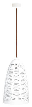 Candellux BENE 31-70593 lampa wisząca metalowy klosz ażurowy biały 1X60W E27 20cm