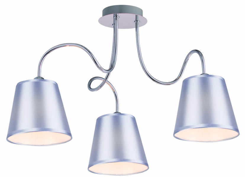 Candellux LUK 33-70746 plafon lampa sufitowa abażur 3x40W E14 chrom 60cm