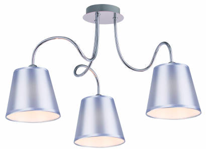 Candellux LUK 33-70746 plafon lampa sufitowa abażur 3x40W E14 chrom 60cm