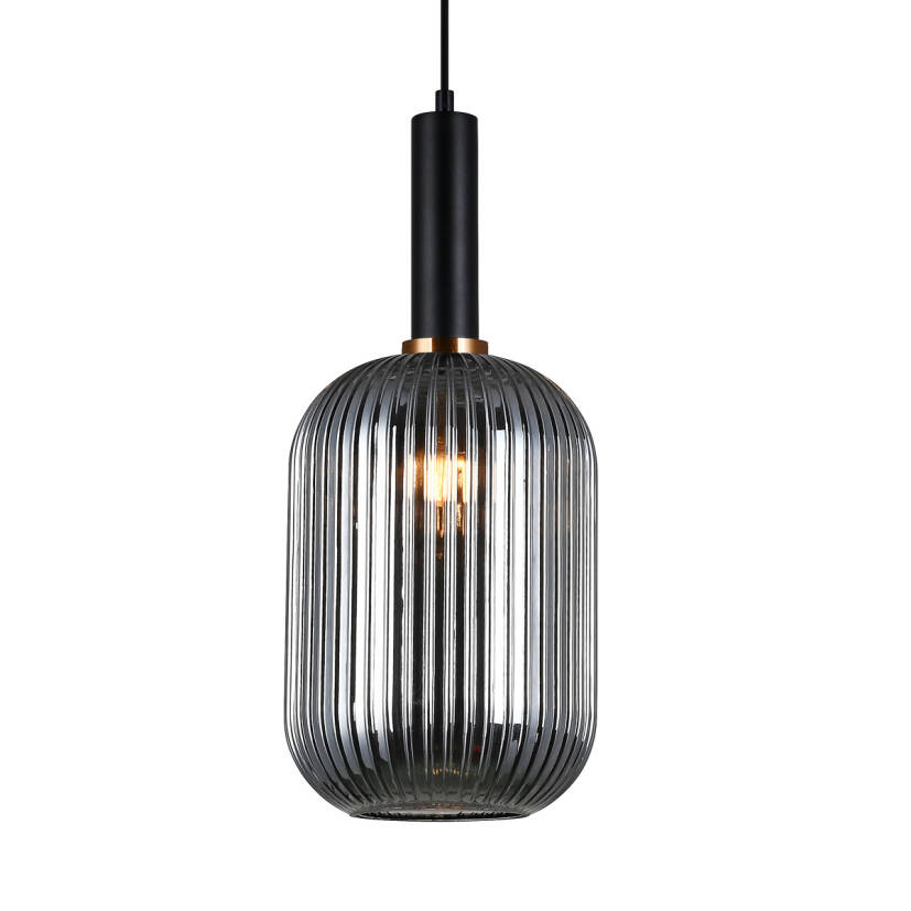 Italux Antiola PND-5588-1L-BK+SG lampa wisząca nowoczesna czarna E27 20cm