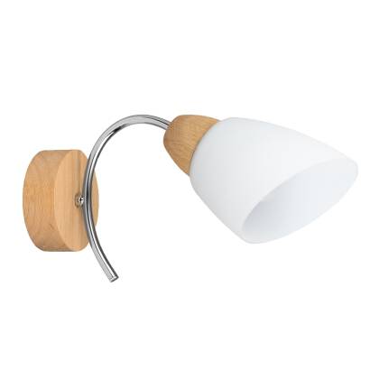 Spot Light 8141174 Viletta Wood kinkiet lampa ścienna drewno dąb olejowany/ metal chrom 1xE27 30cm