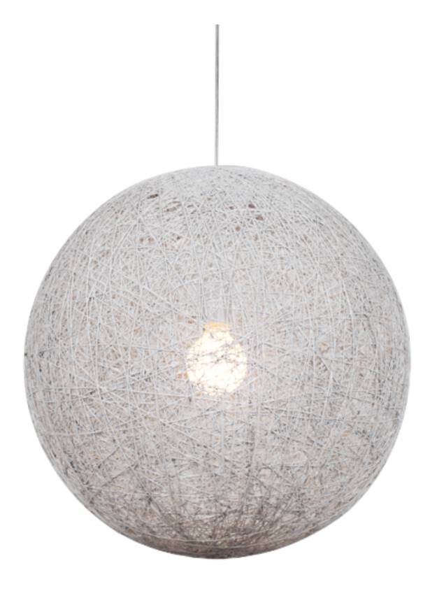 Candellux CARUBA 31-26913 lampa wisząca abażur kula sznurek biały 1X60W E27 50 cm