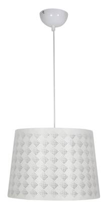 Candellux ORLANDO 31-49117 lampa wisząca abażur metalowy kratka biały 1X60W E27 35cm