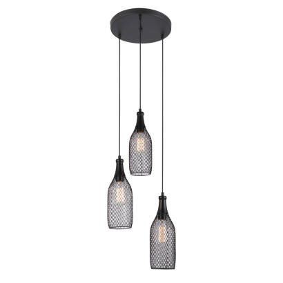 Italux lampa wisząca Julienne MDM-2547/3 czarna 37cm