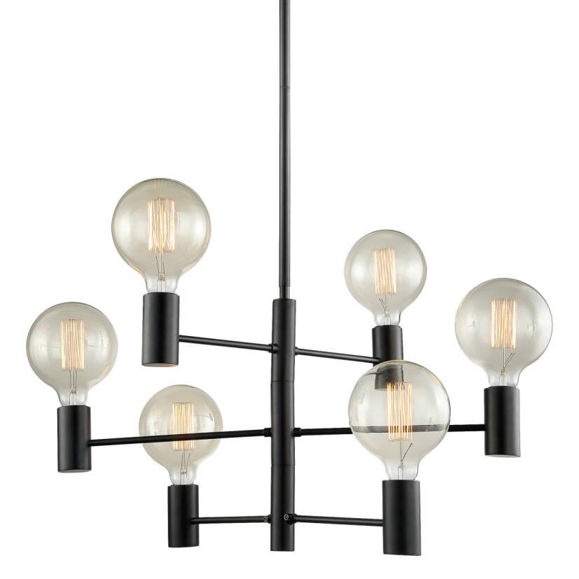 Italux lampa wisząca Veva MDM3339/6 BK czarna 62cm