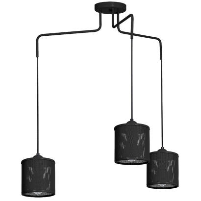 Milagro LOUISE BLACK MLP671 lampa wisząca czarny 3xE27 84cm 