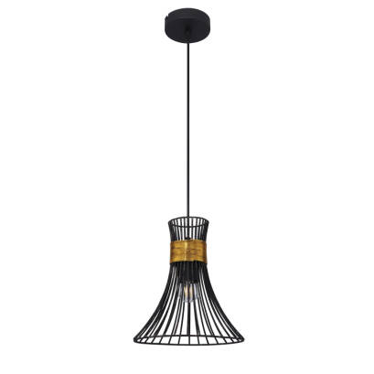 Globo PURRA 54814H lampa wisząca czarno złota 1xE27 22cm