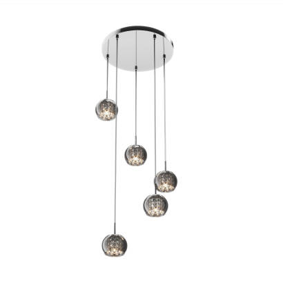 Zuma Line P0076-05M-B5FZ CRYSTAL lampa wisząca chrom srebrny 5xG9 13cm