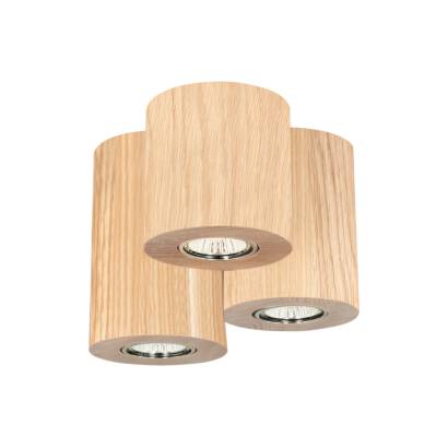 Spot Light 2566374 Wooddream Round plafon lampa sufitowa 3xLED GU10 5 W Dąb Olejowany 18cm