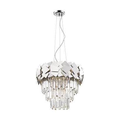 Zuma Line P0506-06A-F4AC QUASAR lampa wisząca chrom kryształ 6xE14 40W 48cm