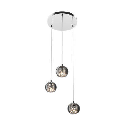 Zuma Line P0076-03M-B5FZ CRYSTAL lampa wisząca chrom srebrny kryształy 3xG9 13cm