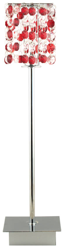 Candellux CLASSIC 41-60177  lampa stołowa kryształki czerwony 1X40W G9 11 cm