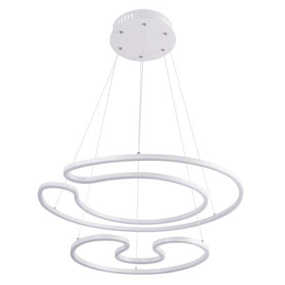 Globo WITTY 67097-60W lampa wisząca biały mat LED 67cm