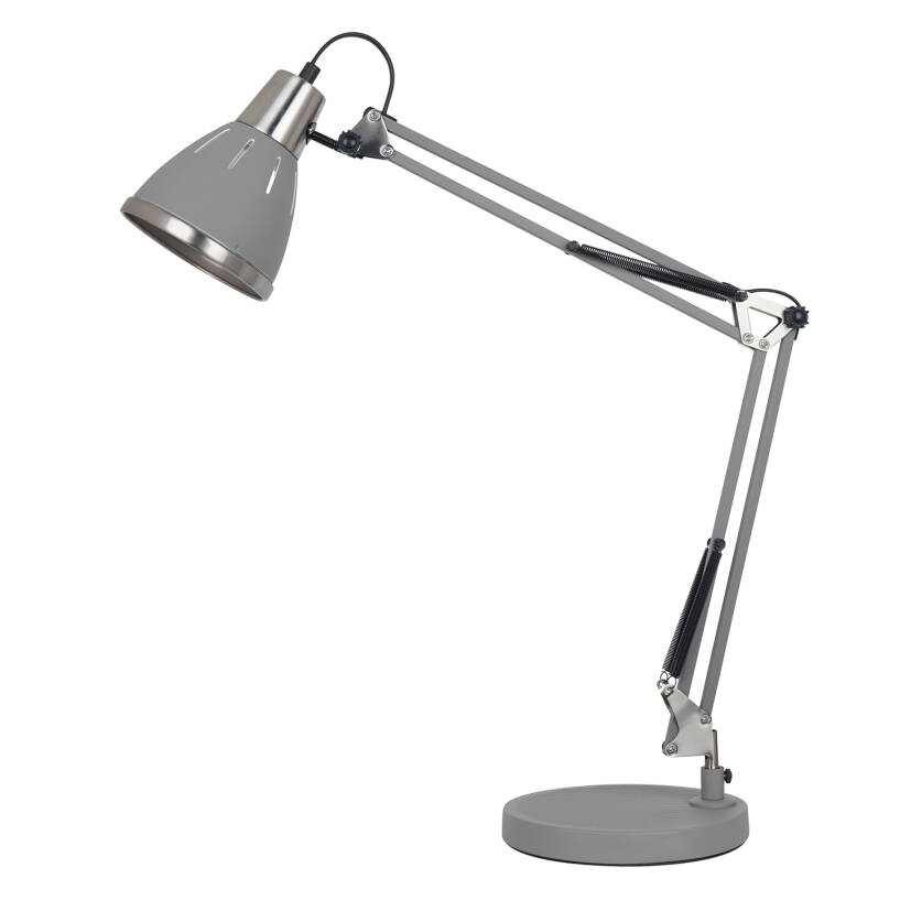 Italux Jesso MT-HN2145A GR lampa stołowa szary 1x60W E27 55cm