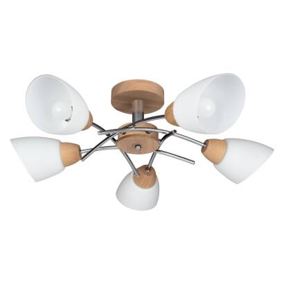 Spot Light 8141574 Viletta Wood plafon lampa sufitowa drewno dąb olejowany/metal 5xE27 70cm