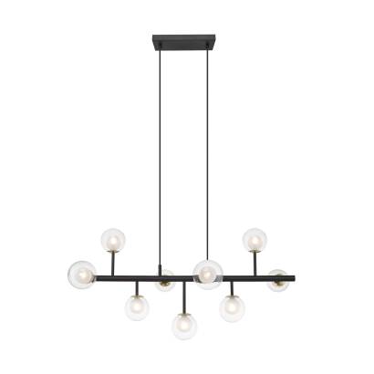 Zuma Line P0454-09B-SDGF RIANO lampa wisząca czarny mat 9xG9 28W 92cm