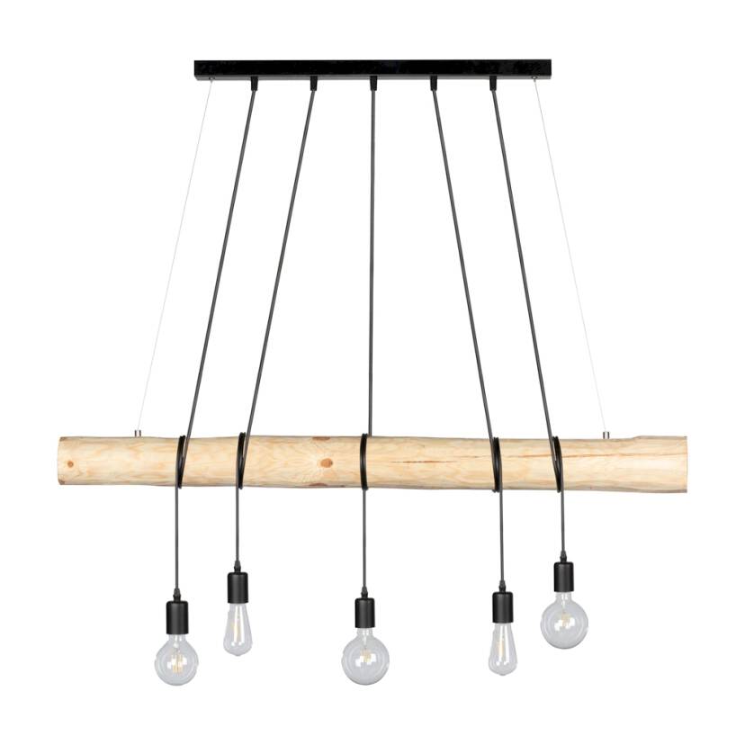 Spot Light 69314504 Trabo Long lampa wisząca rustykalna sosna naturalna 5xE27 60W 115cm