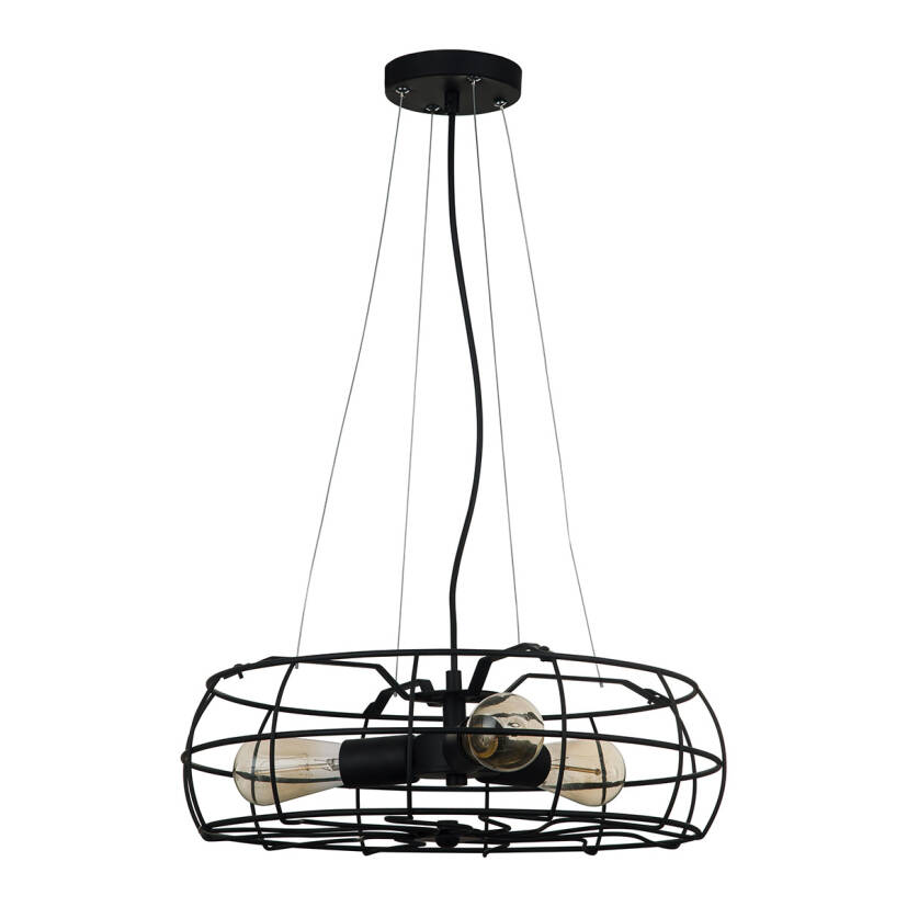 Italux lampa wisząca Rayo MDM-2580/3 BK czarna druciana 45cm