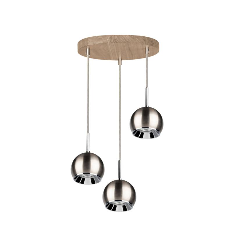 Spot Light 5141374R Ball Wood lampa wisząca metal drewno dąb olejowany/satyna 30cm