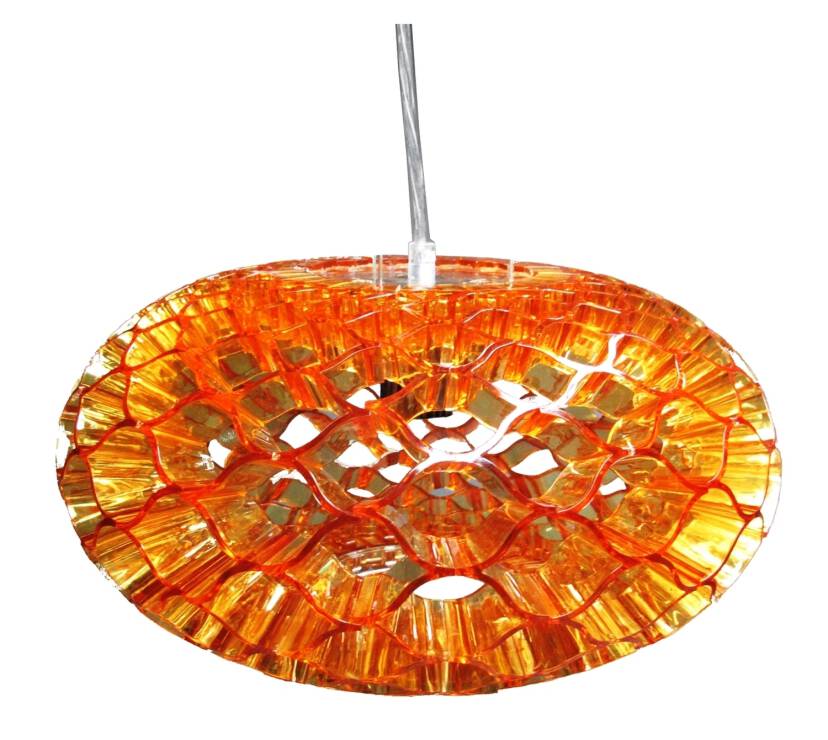 Candellux HONEY 31-49646 lampa wisząca abażur z akrylu bursztynowy 1X60W E27 38 cm