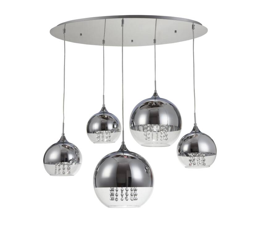 Maytoni Fermi P140-PL-170-5-N lampa wisząca nikiel 5xE27 60W 91cm