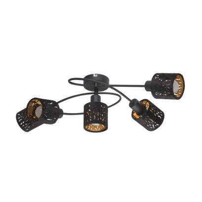 Globo TROY 54121-5 plafon lampa sufitowa czarna 5xE14 8W 32cm