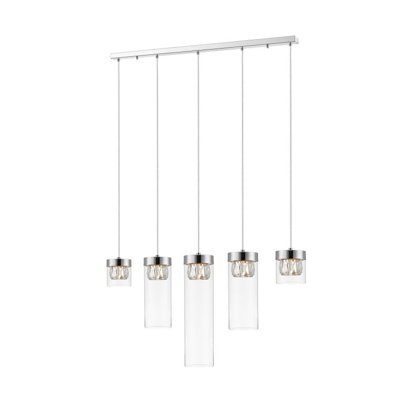 Zuma Line P0389-05E-F4AC (B5AC) GEM lampa wisząca chrom 5xG9 28W 91cm