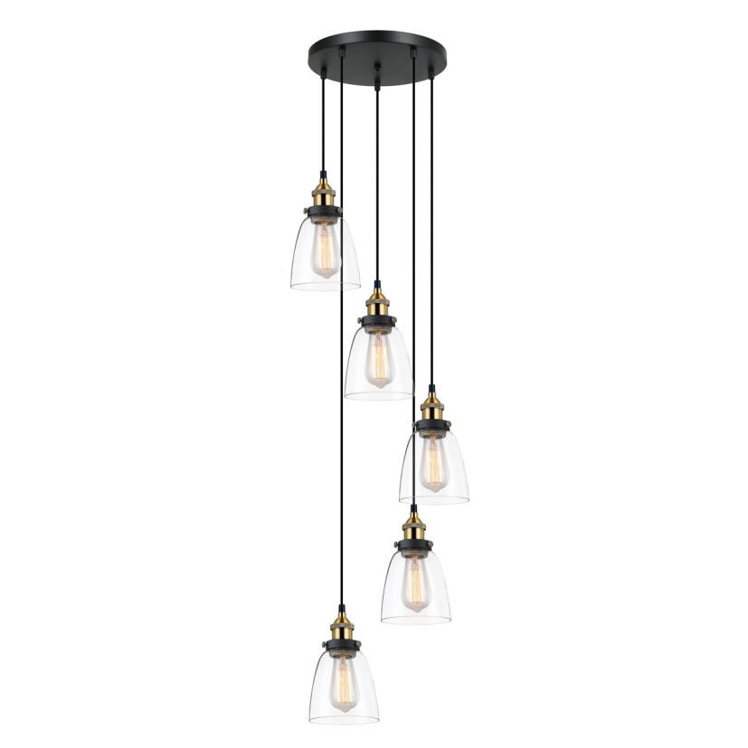 Italux Francis MDM-2563/5 GD+CL lampa wisząca  E27 5x40W 39,5cm IP20 