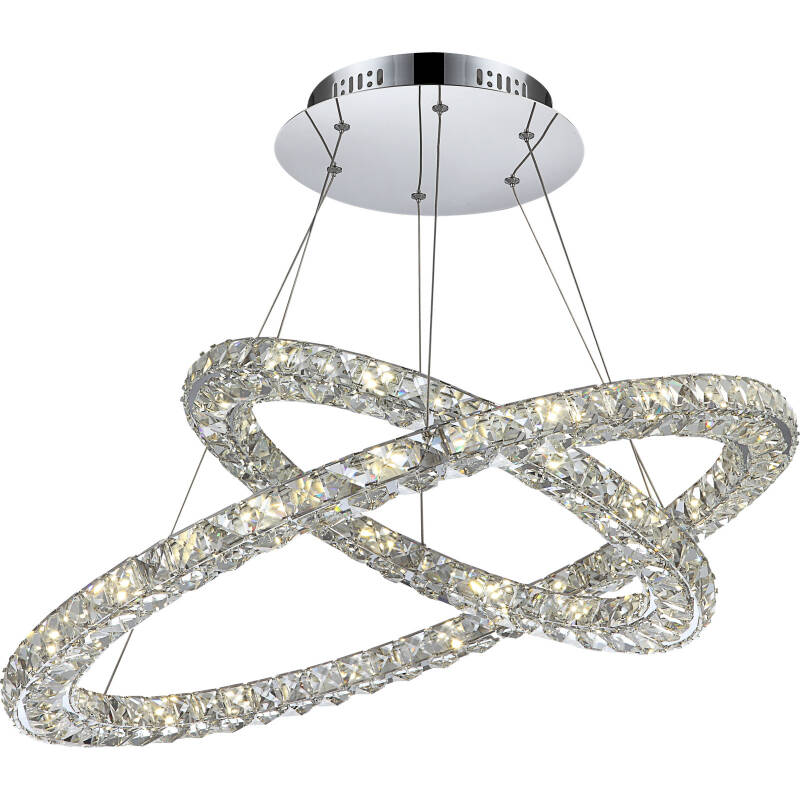 Globo lampa wisząca Marilyn I 67038-64 chrom, kryształy K9, LED 64W 4000K 90cm