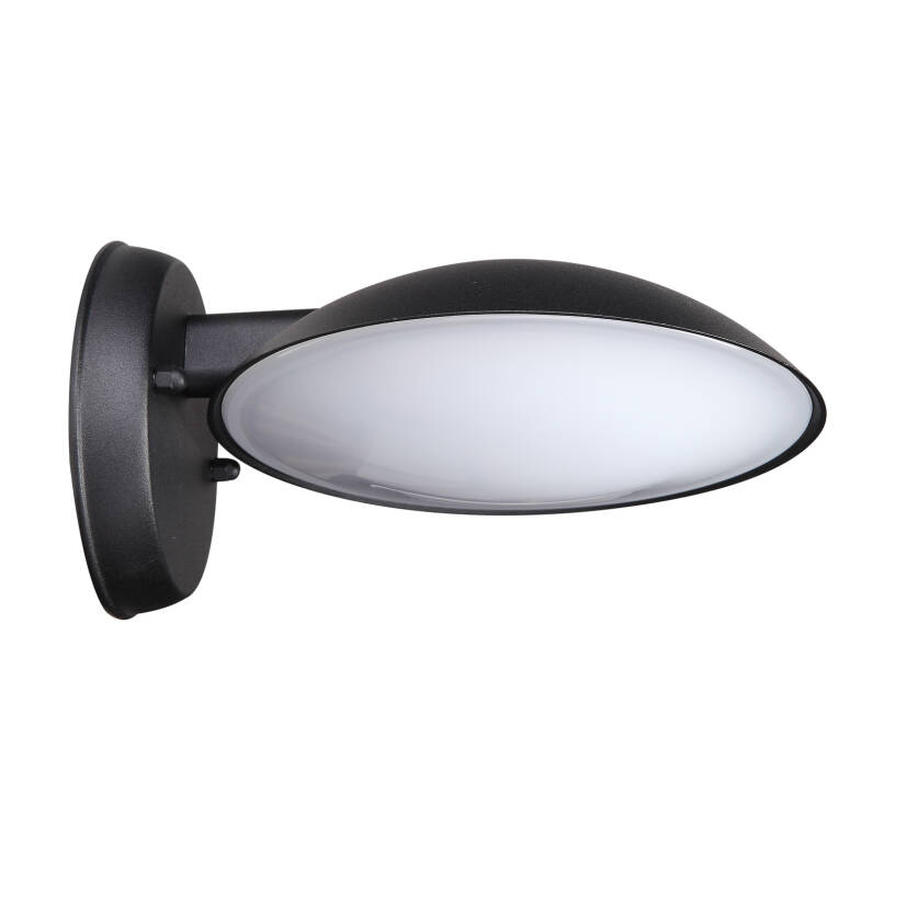 Italux Piombino 6691/BK-9 kinkiet lampa ścienna zewnętrzny czarny 20cm IP44 LED 12W 3000K