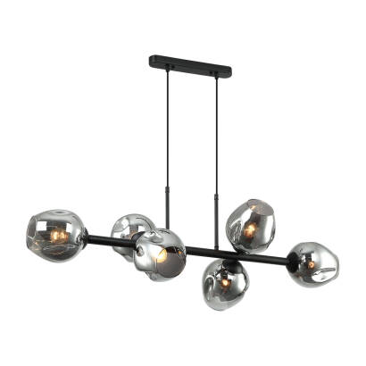 Italux Borgo PND-30843-6 BK+SG lampa wisząca IP20 6x40W E27 30cm 