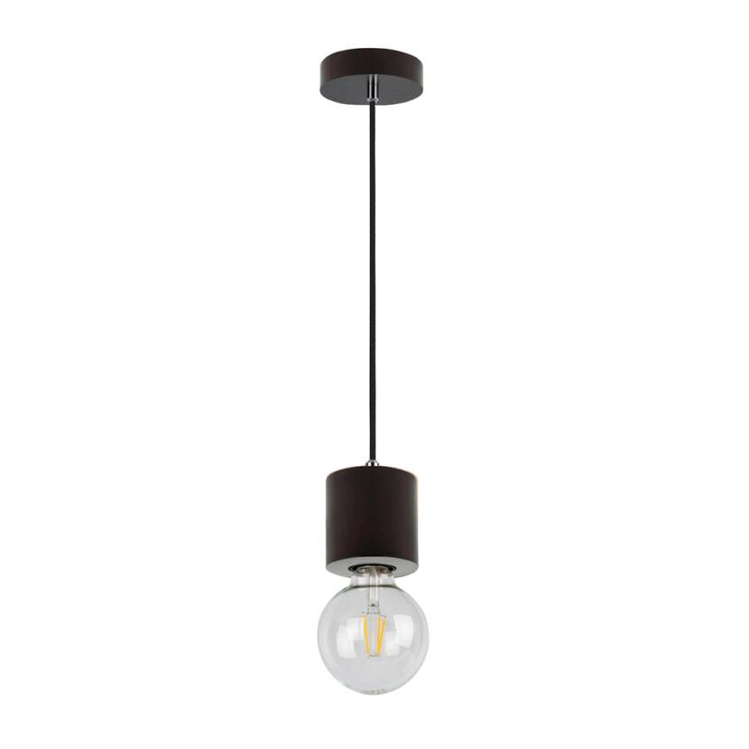 Spot Light 7069176 Trongo Round lampa wisząca loftowo-industrialna drewno orzech/czarny