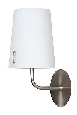 Candellux L&H MUSCAT 21-03662 kinkiet lampa ścienna nikiel mat szklany klosz 1x40W E14 25cm