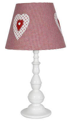 Candellux SWEET 2 41-64189 lampa stołowa abażur różowy romantyczny dekor 1X60W E27 28cm