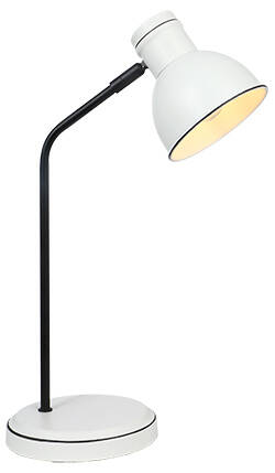 Candellux ZUMBA 41-72078 lampa stołowa klosz metalowy biały czarny 1X40W E14 11,5 cm