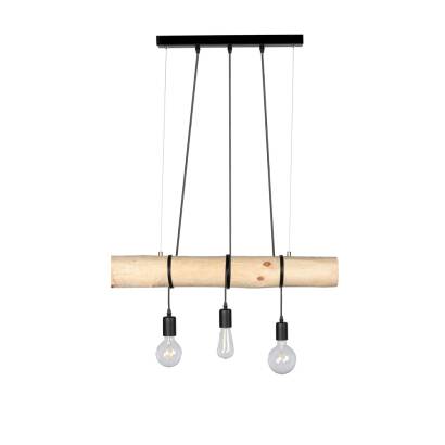 Spot Light 68314304 Trabo Short lampa wisząca industrialna drewno naturalne 3xE27 60W 70cm