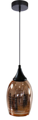 Candellux MARINA 31-51622 lampa wisząca szklany klosz miedziany 1X60W E27 14cm