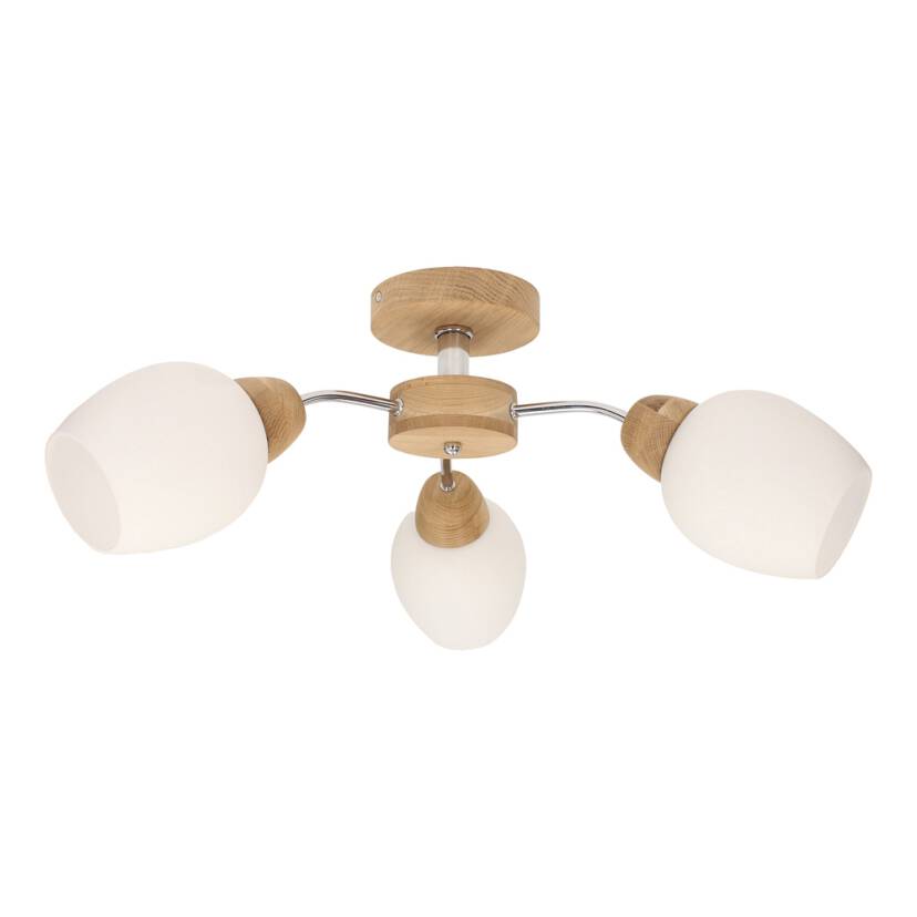 Spot Light 8320374 Parma Wood plafon lampa sufitowa dąb olejowany 3xE27 60W IP20 62cm