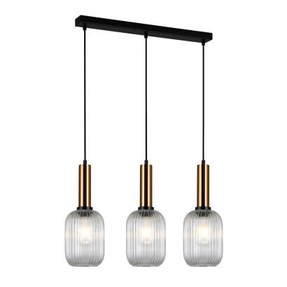 Italux Antiola PND-5588-3M-BRO+CL lampa wisząca nowoczesna 62cm IP20 3xE27 40W