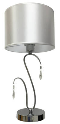 Candellux CARMEN 41-40602 lampa stołowa abażur 1X60W E27 chrom 26cm