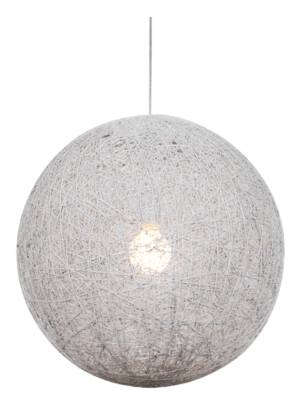 Candellux CARUBA 31-26944 lampa wisząca abażur kula sznurek biały 1X60W E27 30 cm