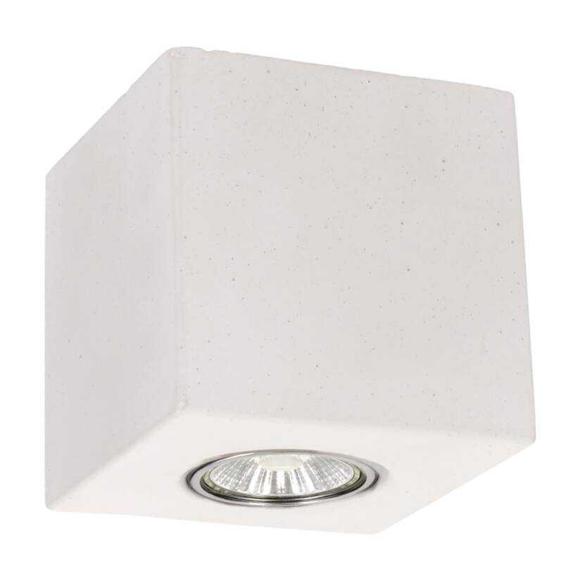 Spot Light 2576137 Concretedream Square oprawa natynkowa biały beton 1xGU10 LED 6W 10cm IP20