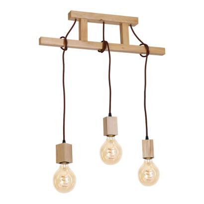 Milagro JACK FSC100%MLP582 lampa wisząca naturalne drewno 3xE27 60cm