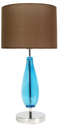 Candellux MARRONE  lampa stołowa abażur walec brązowa 1X60W E27 H-57 30 cm