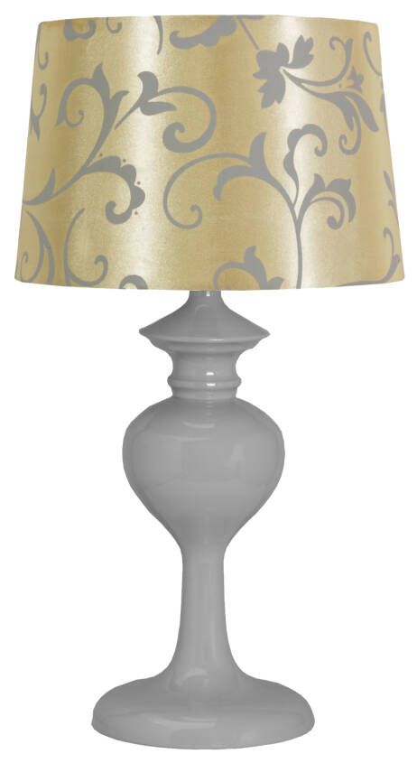 Candellux BERKANE 41-64431 lampa stołowa abażur szary/beżowy 1X40W E14 21cm